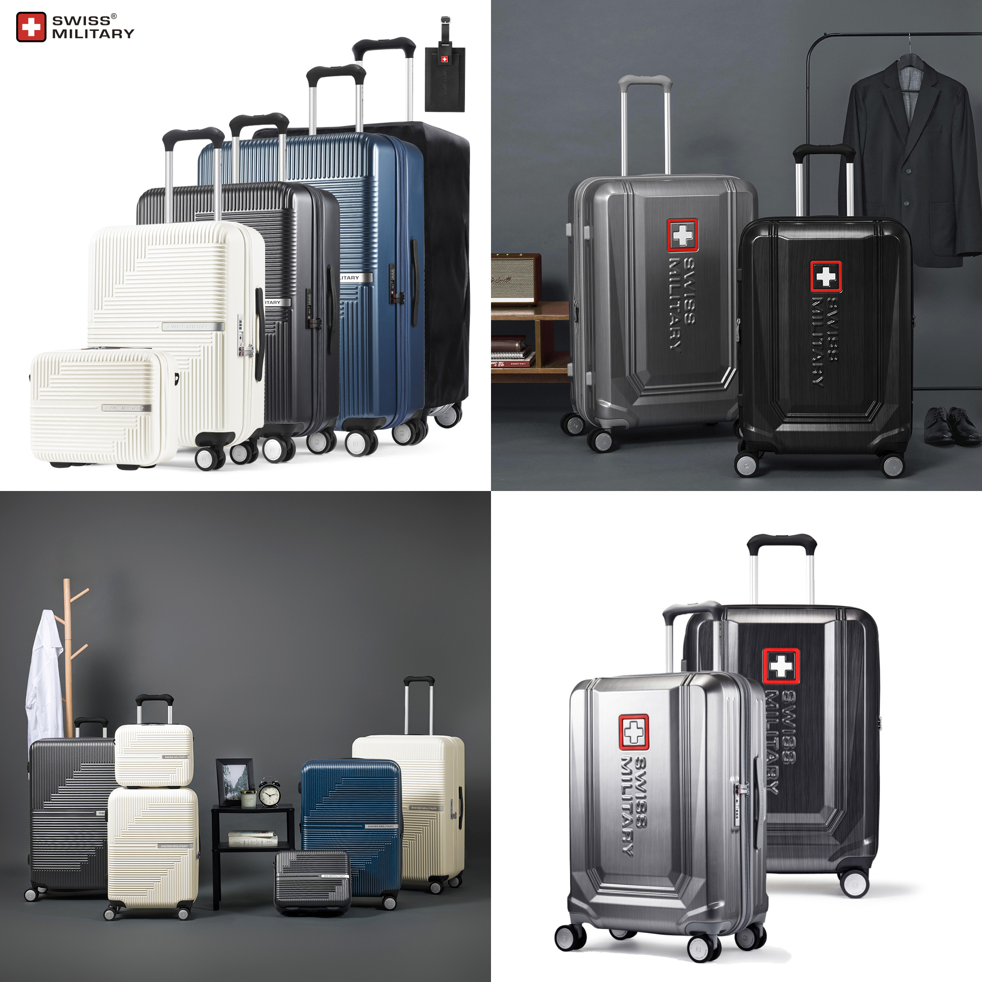 스위스밀리터리 캐리어 65cm 75cm (24인치)(28인치) 대형 수화물용 여행용