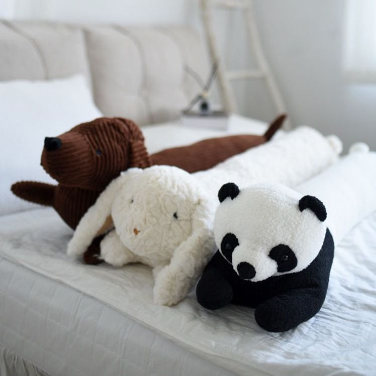 귀여운 바디필로우 인형 롱베개 침대 수면 롱쿠션 수면인형 팬더 토끼 고양이 비숑 강아지