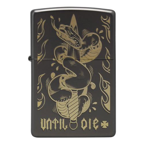 ZIPPO 지포 라이터 UNTIL I DIE SNAKE