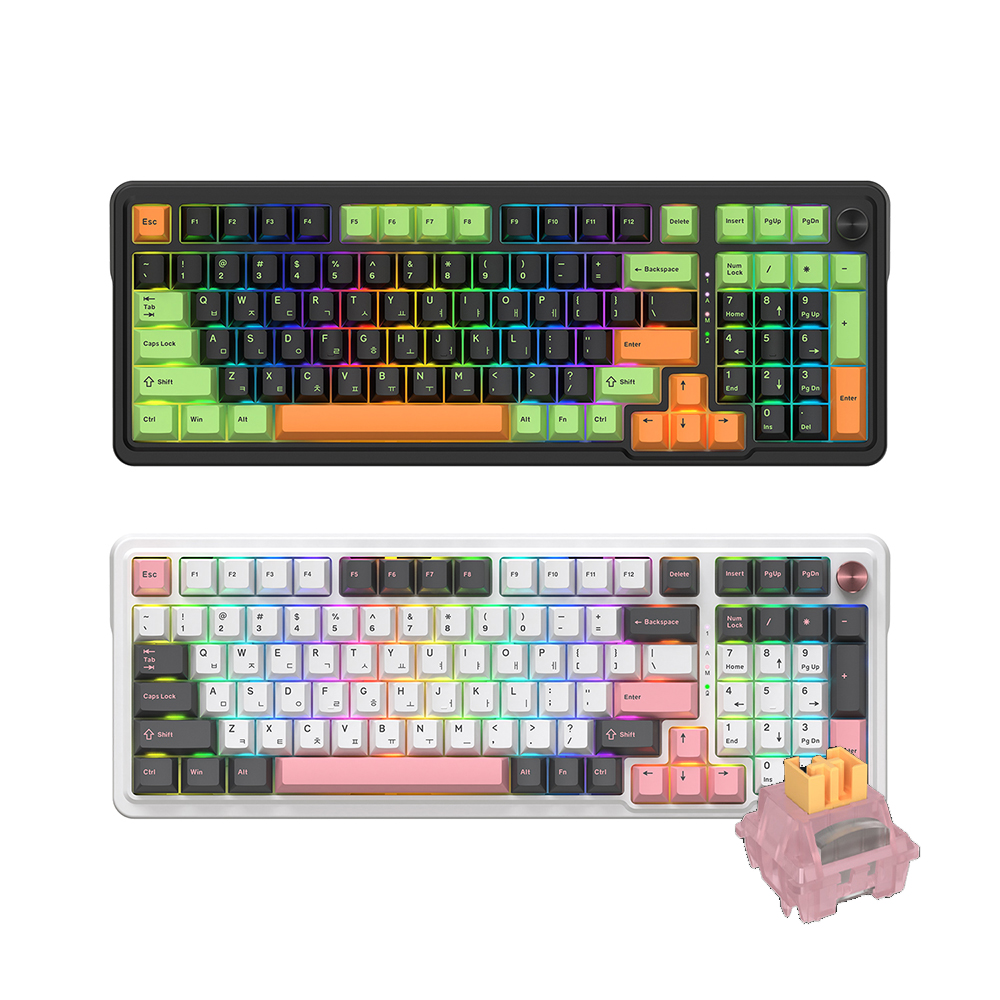 앱코 앱코 AK99 키보드 기계식 무선 블루투스 PBT 저소음 유무선 보글보글 피치축 V3