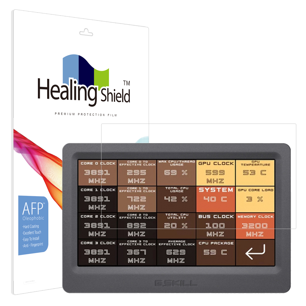 지스킬 WigiDash PC 커맨드 터치 패널 올레포빅 액정보호필름