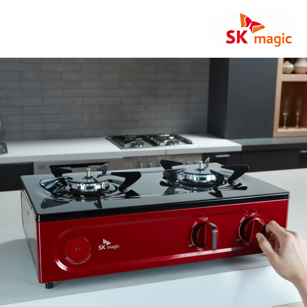 NEW SK매직 2구 가스레인지 스탠드형 고화력 고급형 가스렌지 LNG 전국설치