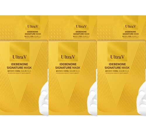 1+1+1 울트라브이 이데베논 시그니쳐 마스크 팩 (10장/1box) x3 30장