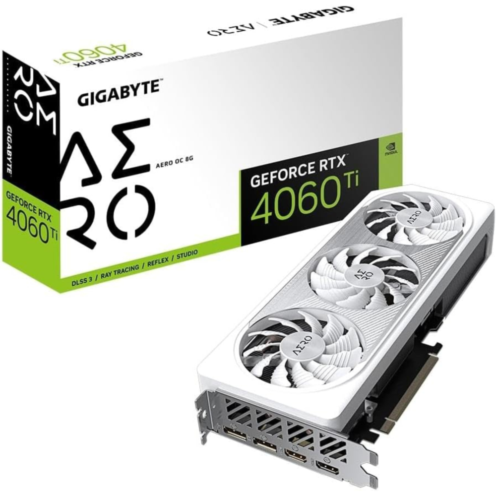 [해외]GIGABYTE GeForce RTX 4060 TI AERO OC 8GB GDDR6 18Gbps 128비트 그래픽 카드