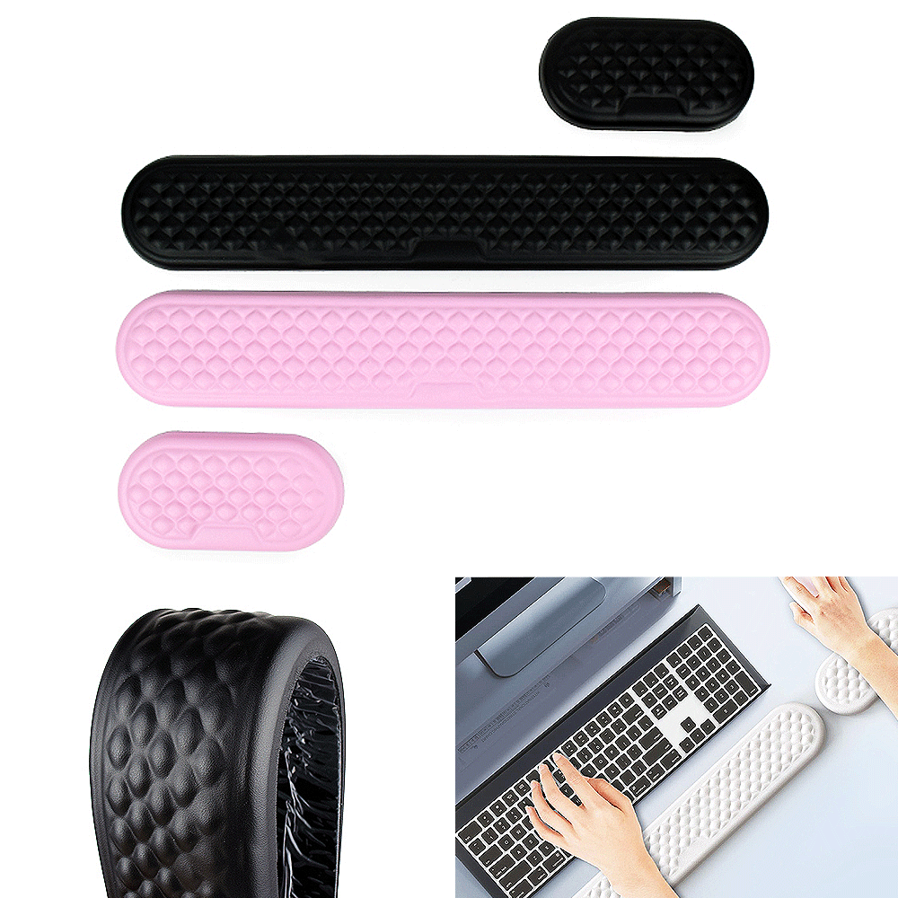 컴퓨터 데스크 메모리폼 손목받침세트 키보드 마우스 팜레스트 쿠션 푹신한 논슬립 팜레스트