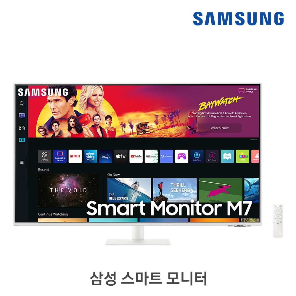 삼성전자 삼성전자 스마트모니터 M7 S43BM701 화이트 107.9cm  (43인치) 4K UHD  IPTV OTT  삼탠바이미