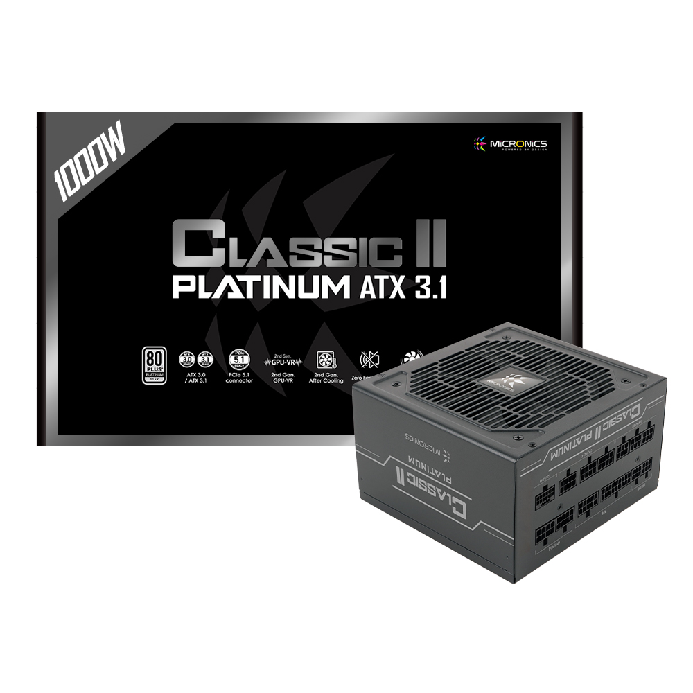 마이크로닉스 마이크로닉스 CLASSICII 컴퓨터파워 1000W 80PLUS 플래티넘 ATX3.1 파워서플라이
