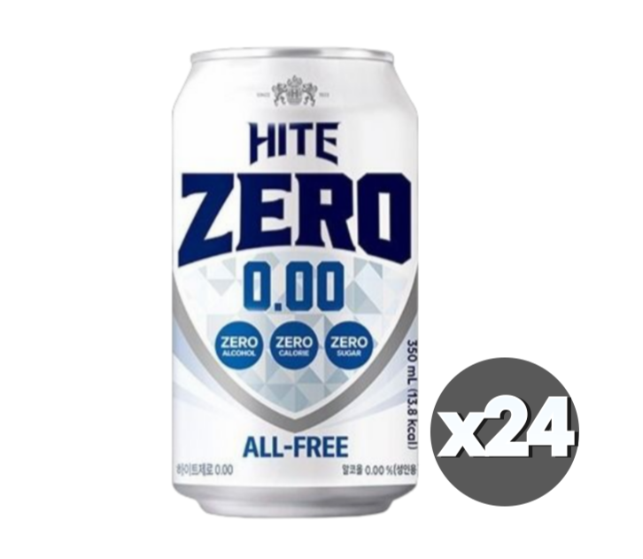대구경북능금농협 무알콜 하이트 제로 올프리 0.00 맥주 맥주맛음료 350ml, 24개