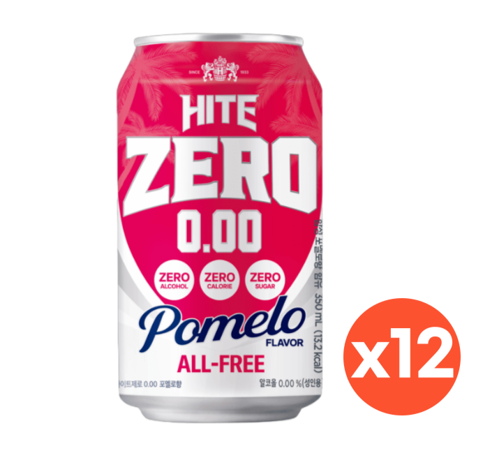 대구경북능금농협 무알콜 하이트 포멜로 0.00 제로 맥주 350ml, 12개