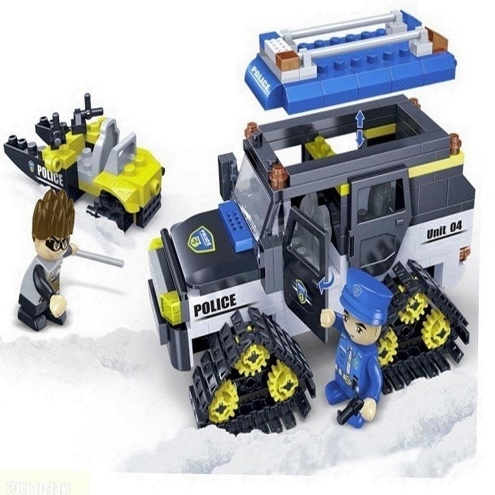 블록 경찰 스노우카 피규어 아이들선물 보트