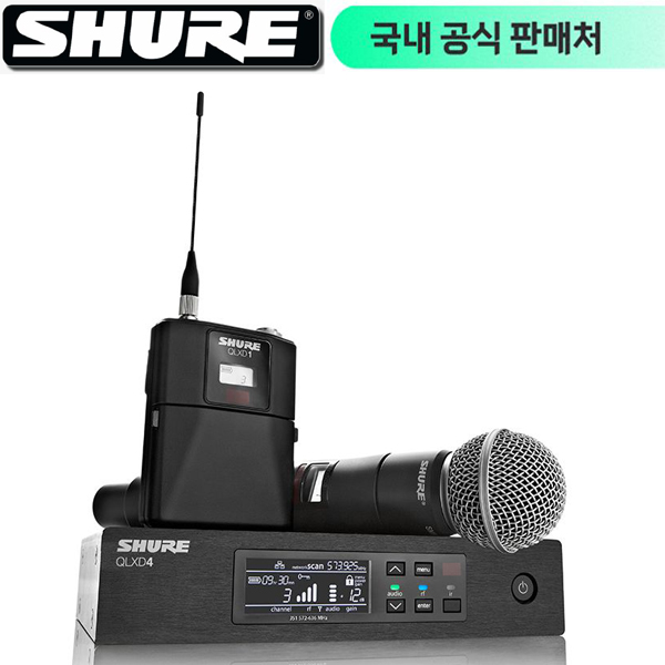 슈어 SHURE QLXD24/SM58X 디지털 무선마이크 핸드타입 국내정식수입품