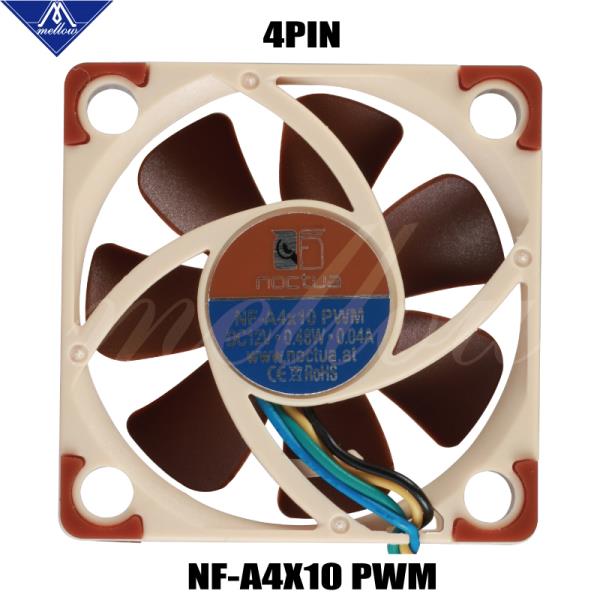 호환100% 3d 프린터 팬 Noctua Nf-a4x10 PWM 5v/12v 프리미엄 조용한 냉각 Ender 방열판 쿨러 4pin 4010(404010mm)