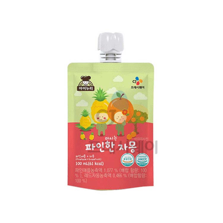 CJ 아이누리 마시는 파인한자몽 100ml×40개