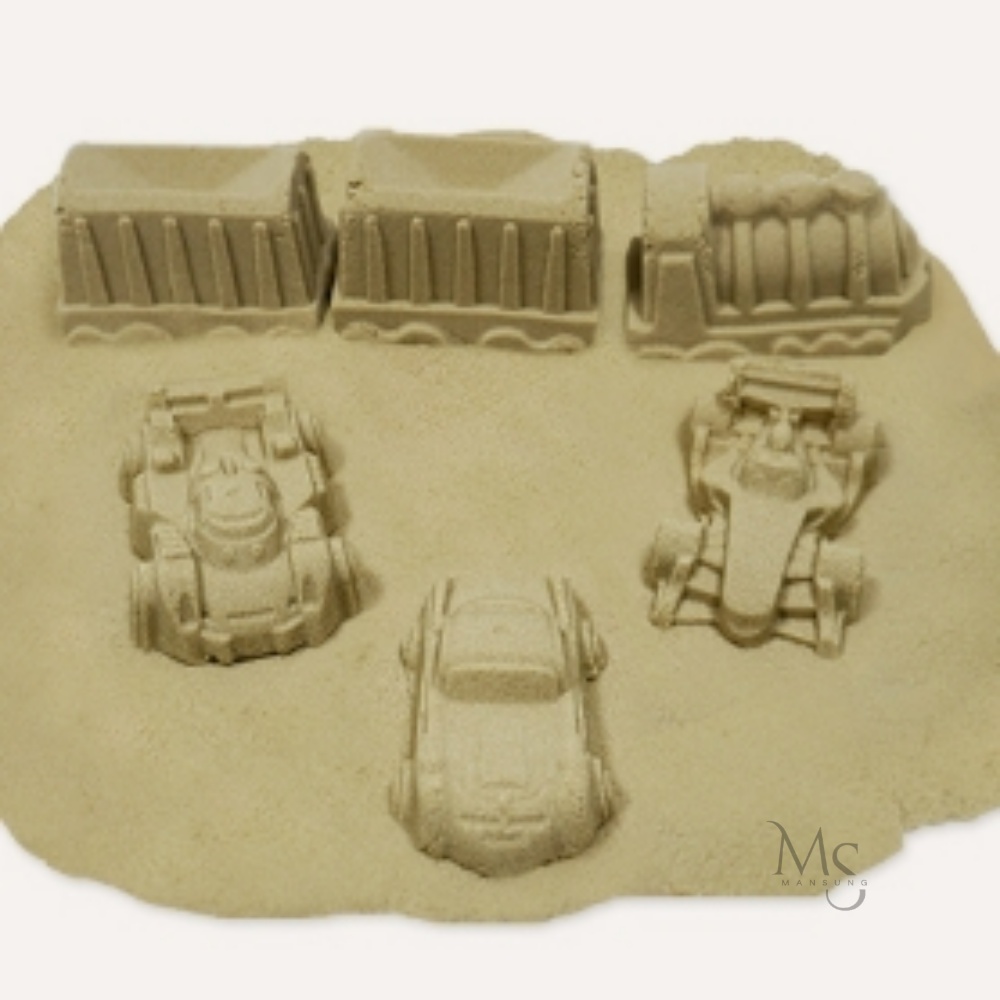 만숭 모래놀이용 고급차 기차 모양 무늬찍기 틀 장난감 점토놀이 샌드토이 모래공예