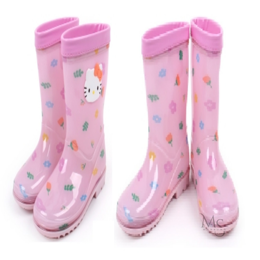 만숭 어린이용 헬로키티 핑크 PVC 장화 170-200 어린이장화 여아부츠