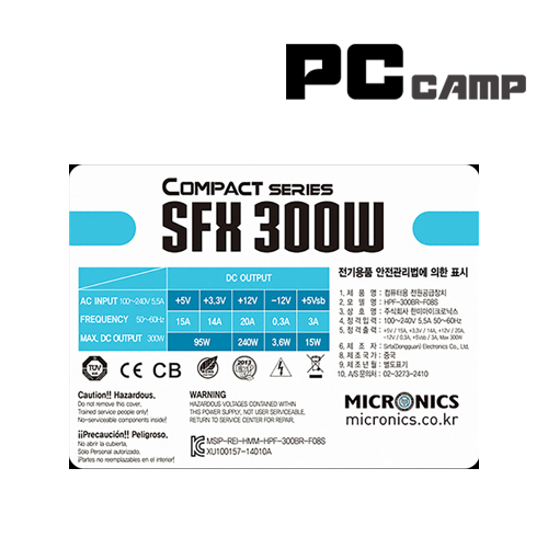 마이크로닉스 [중고]마이크로닉스 Compact SFX 300W 80PLUS브론즈 M-ATX 미니파워