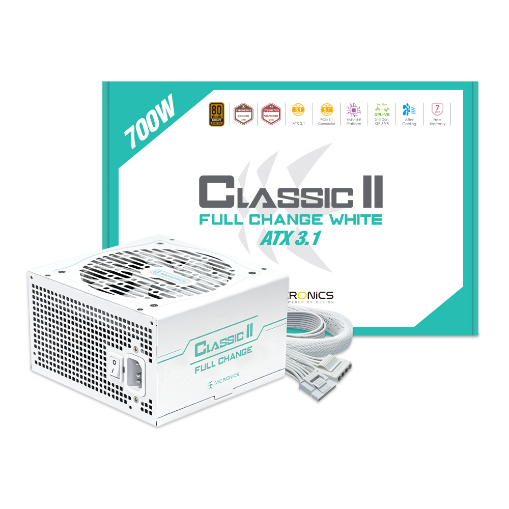마이크로닉스 마이크로닉스 CLASSICII 컴퓨터파워 700W 80PLUS 브론즈 ATX3.1 파워서플라이 화이트