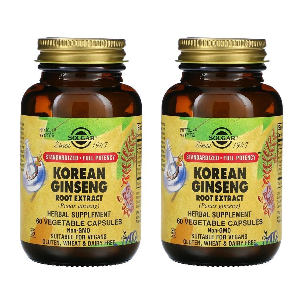 [해외]솔가 한국 인삼 뿌리 추출물 캡슐 60정 2개