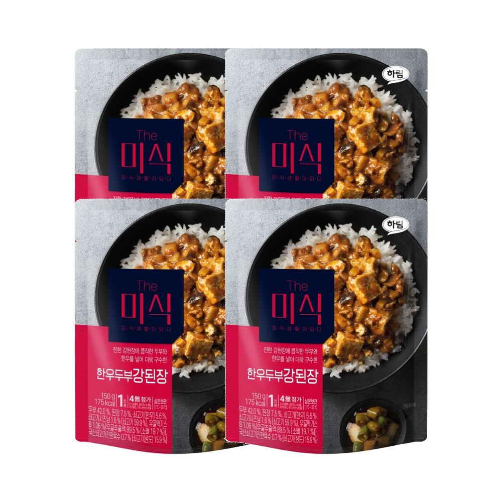더미식 덮밥소스 한우두부강된장 4개 150g 여행 엄마밥 야식 캠핑 자취 비상식량