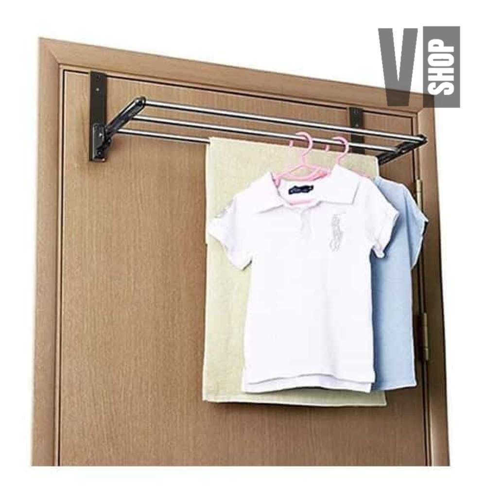 브이샵 도어행거 문걸이옷걸이 도어건조대 틈새행거 문걸이건조대