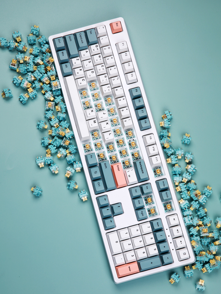 닌자108프로 풀윤활 바다소금축 아이패드 폰 태블릿 유 무선 블루투스 커스텀 조약돌 키보드