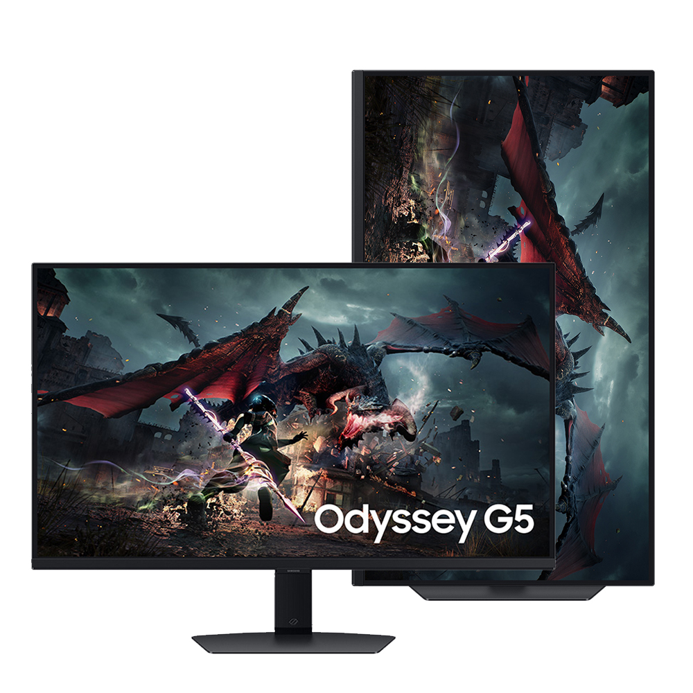 삼성 게이밍 모니터 180Hz QHD 오디세이G5 세로 컴퓨터 DG500 80~81cm(32인치), 블랙