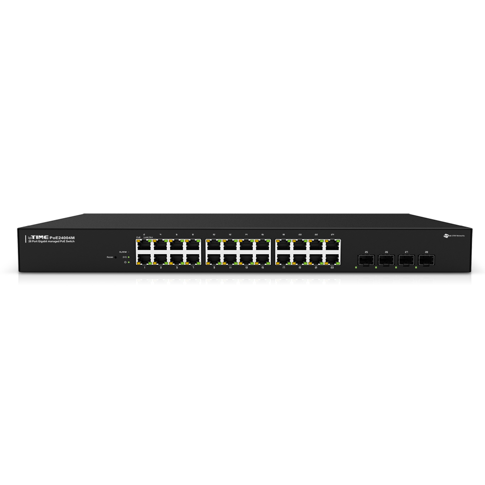 EFM네트웍스 ipTIME POE24004M 아이피타임 기가 24포트 PoE+ 스위칭허브 480W