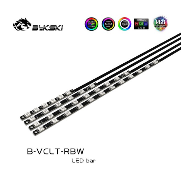 20cm Bykski CPU/GPU 워터 블럭 수정/12V RGB 4PIN 또는 5V RBW 헤더를 AURA SYNC/B-VCLT-RBW로만 LED 스트립 교체
