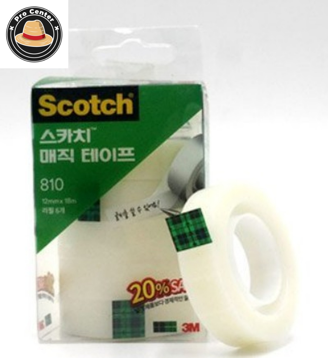 박프로센터 3M 매직테이프 12mm x 18m 문구용품 학습용테이프 스카치테잎