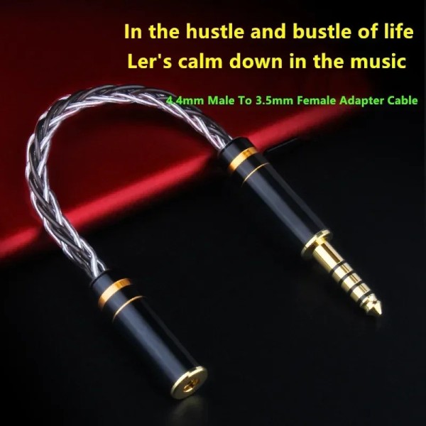 Audiophile 어댑터 오디오 케이블 2.5mm 3.5 4.4mm 수 암 커넥터 변환기 사운드 카드 용 4N OCC AUX 이어폰 Cabo
