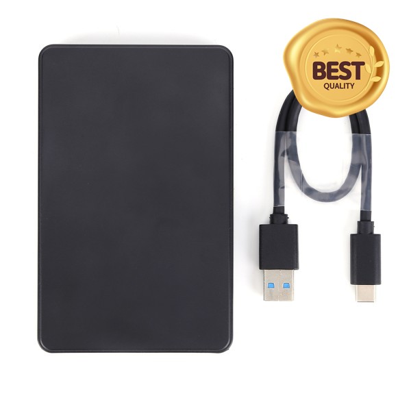 100% 호환 USB3.1 모바일 HDD 박스 3.0-C 타입 케이블 2.5 인치 하드 디스크 드라이버 프리 플러그 앤 플레이 SATA 1/2/3 또는 SSD용
