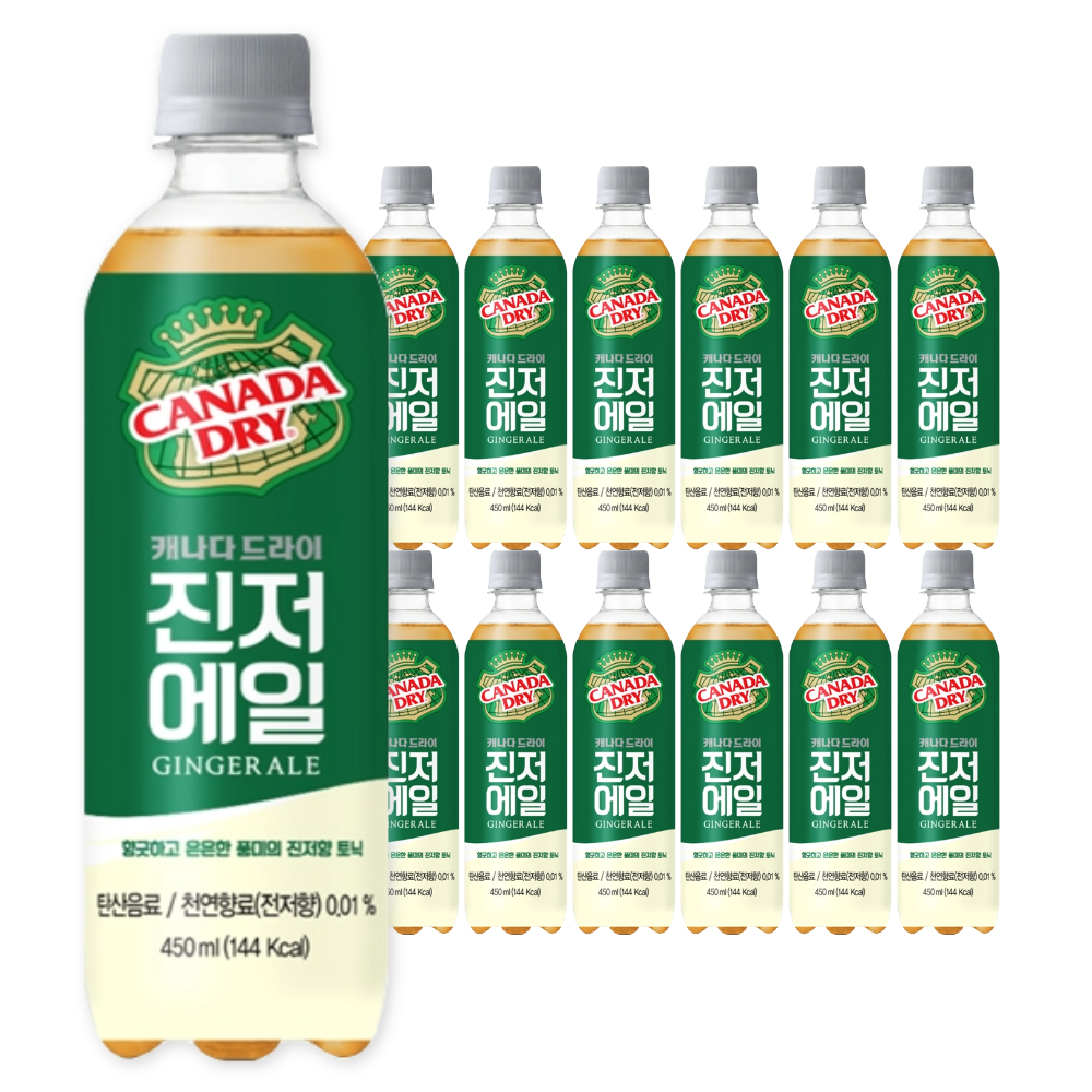 튤립인터내셔널 캐나다드라이 진저에일 450ml 12개 토닉워터