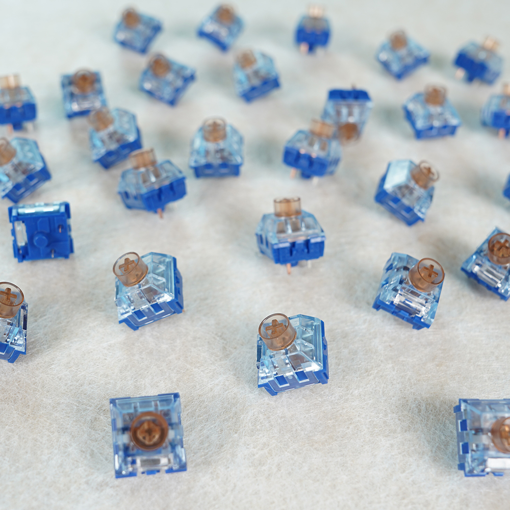 카일 박스Pro 허쉬 고래축 저소음 택타일 키보드 스위치 기계식 투명 3pin 공장윤활