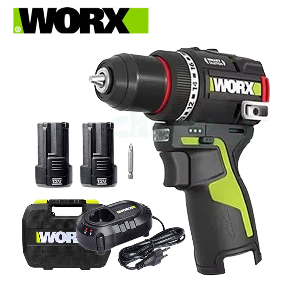 웍스 WORX 웍스 WU135.2 충전 드릴 드라이버 12V  2.0 배터리2개 풀세트 국내정발