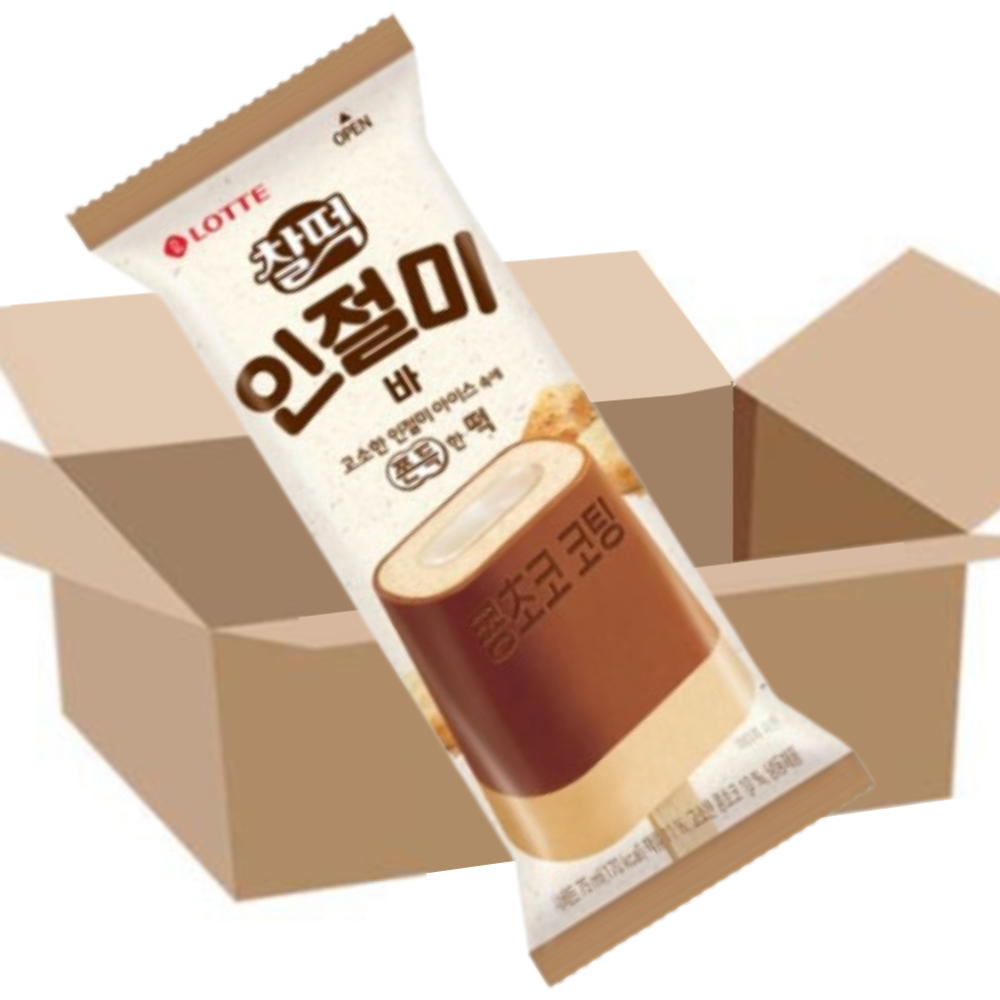 롯데웰푸드 막대 아이스크림 찰떡 인절미바 40개 대용량 간식 배달