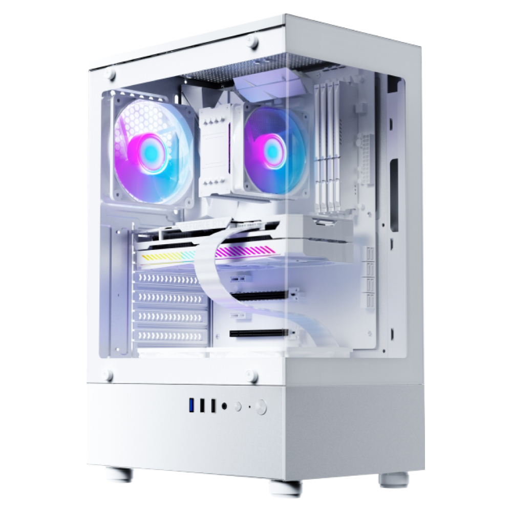 투민시스템 TA100 RGB 강화유리 어항 미들케이스 화이트