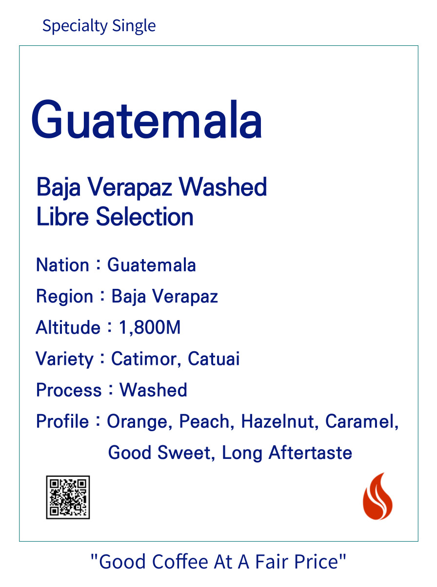 플레임커피 로스터스 과테말라 바하 베라파스 워시드