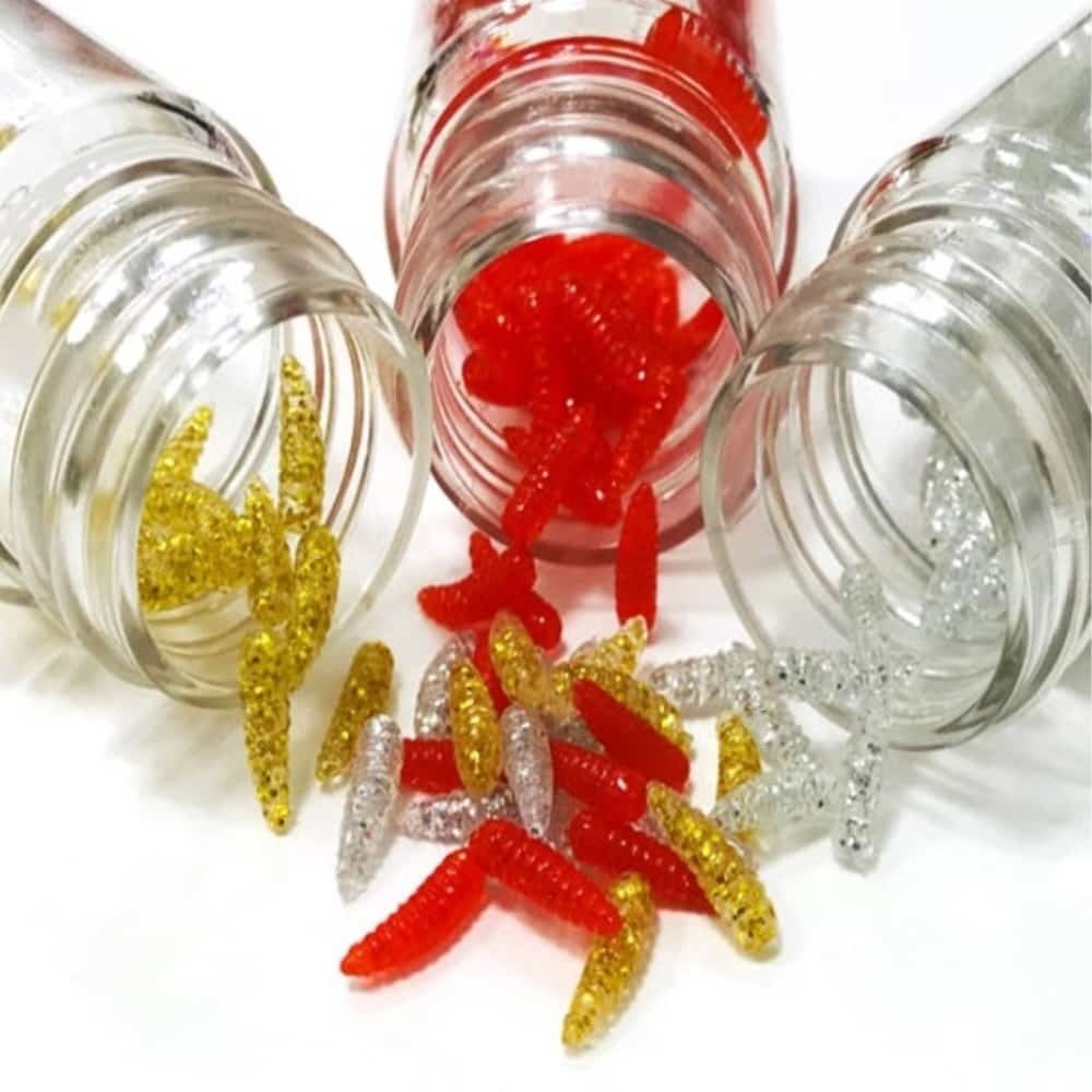 쿤스 구더기 웜 032 빙어채비 강원도 그럽웜 민물 배스 견지대