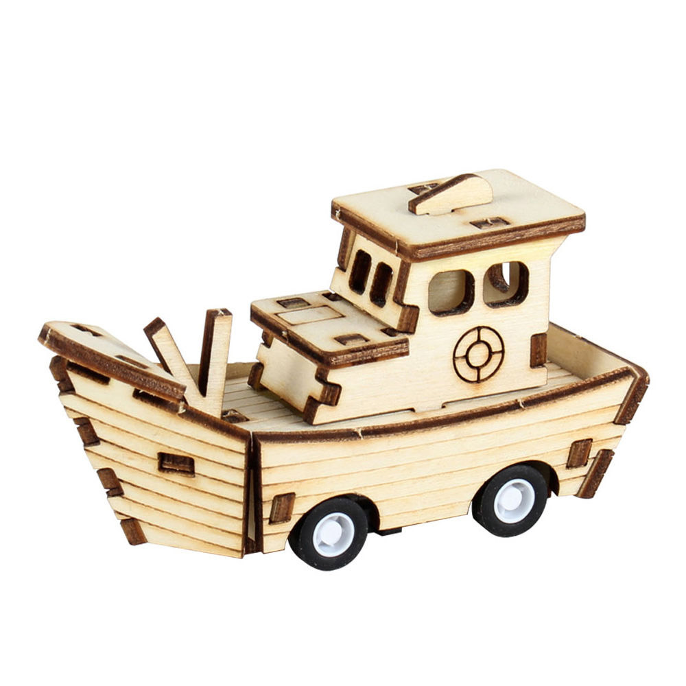 영공방 목공 DIY 직접 만드는 쉬운 조립 키트 달려라 시리즈 어선 미니카 장난감 만들기