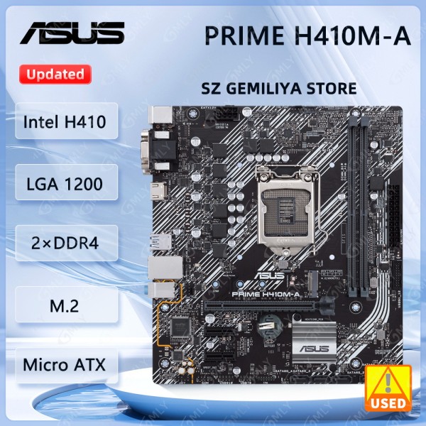 Asus PRIME H410M-A 마더보드 인텔 LGA DDR4 64GB mATX 지원 골드 G6500 CPU