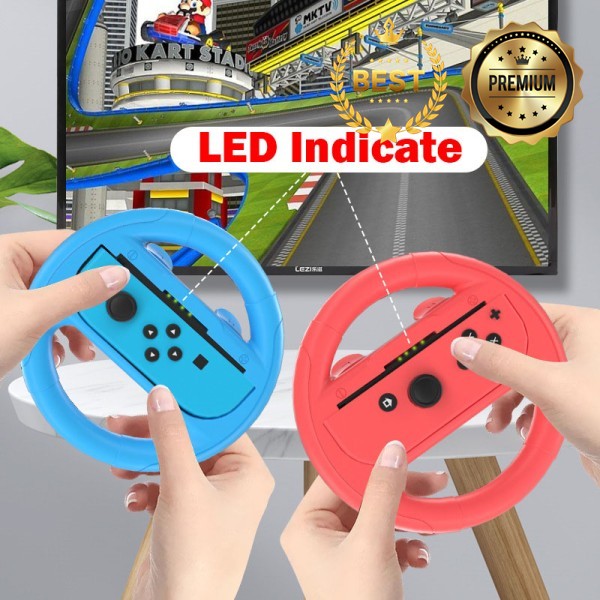 닌텐도 스위치 및 OLED 조이콘용 스티어링 휠 마리오 카트 8 디럭스 부착 액세서리 레이싱