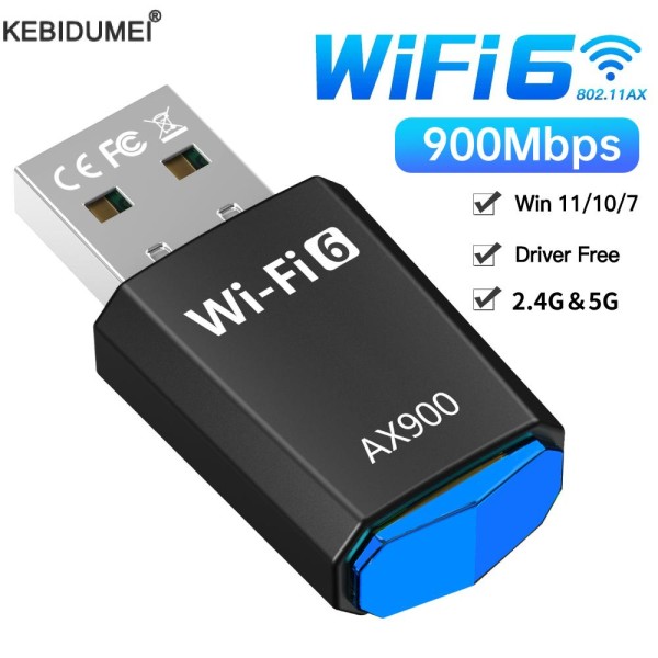 AX900 WiFi 어댑터 2.4G 및 5GHz 듀얼 밴드 무선 네트워크 미니 USB 이더넷 PC 노트북 데스크탑 드라이브