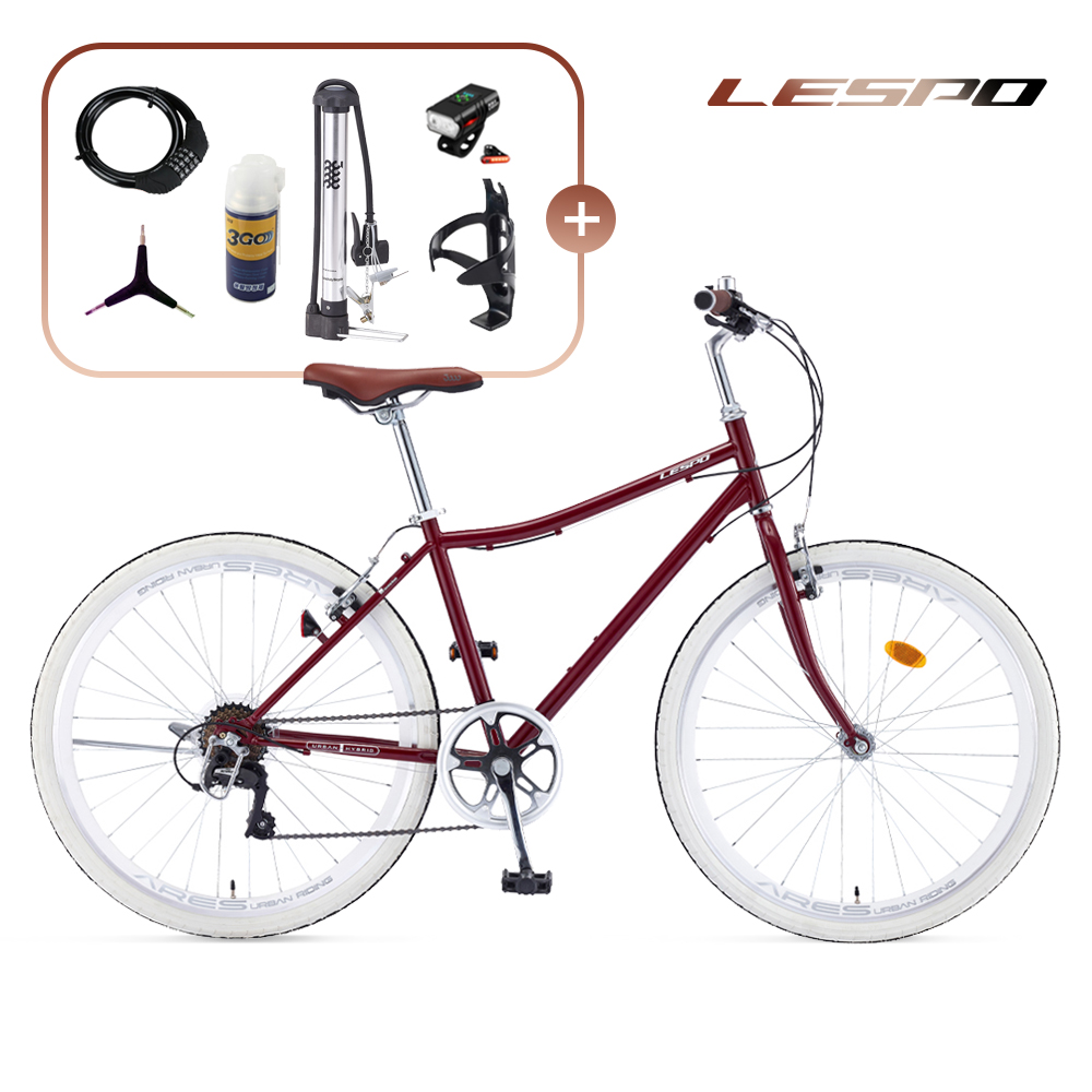 2025 삼천리 레스포 26 아레스 자전거 클래식디자인 하이브리드 자전거 7단변속시스템