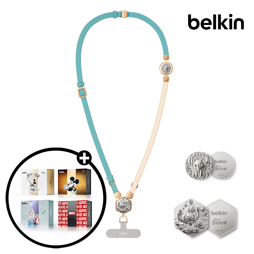 벨킨 디즈니 스티치 2in1 크로스바디 프리미엄 양면 가죽 스마트폰 스트랩 MSZ007LS