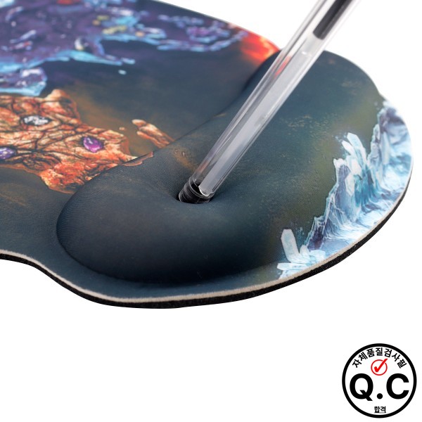 고무 손목 마우스 패드 세트, 느린 리바운드 메모리 폼, 편안한 미끄럼 방지 키보드 귀여운