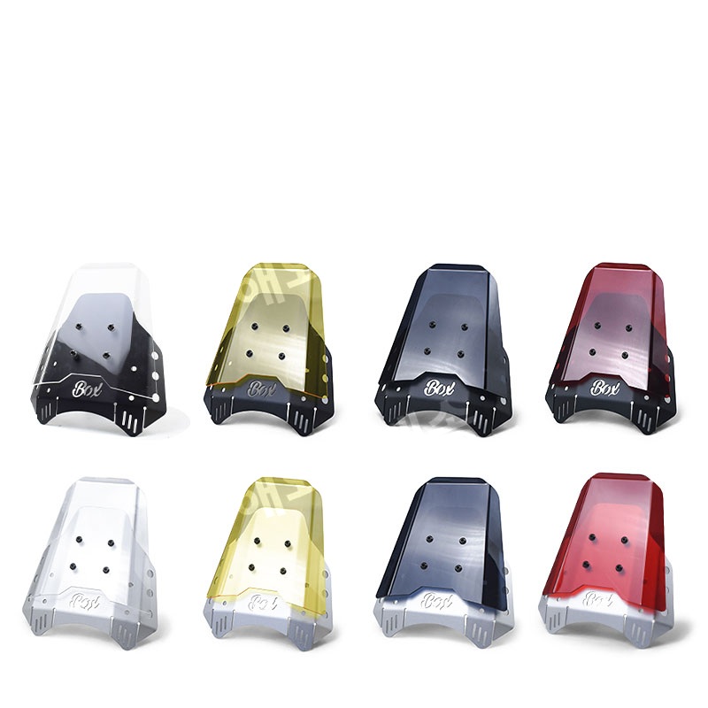 [해외]트라이엄프 호환 스크램블러400X 튜닝 커스텀 알루미늄합금 윈드실드 디플렉터 스크린 블랙 알루미늄합금+옐로우패널 (400X전용)