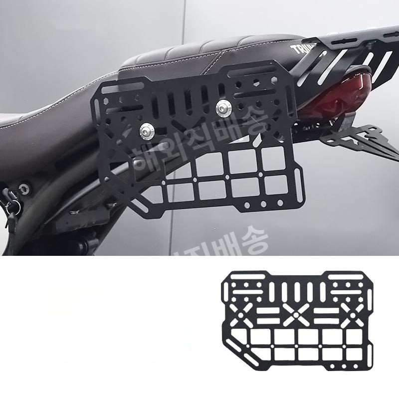 [해외]트라이엄프 호환 스크램블러400X/스피드400 튜닝 커스텀 사이드백 플레이트 사이드랙 가방 재즈블랙 (36X27X12) 좌측장착 권장