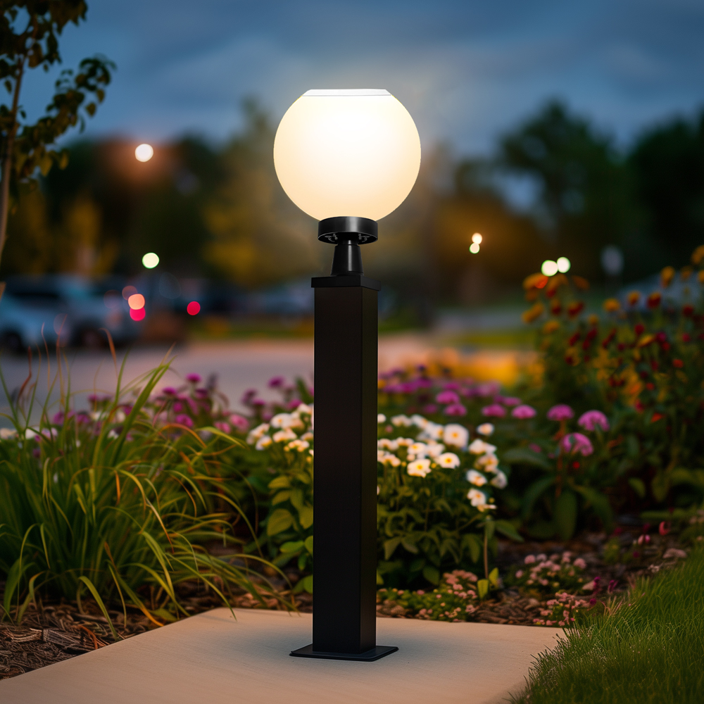 신성종합무역 태양광 볼라드등 문주등 LED 조명 잔디 테라스 호박등 사각탑 데크 20호 80 60cm