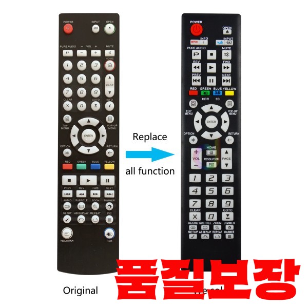 Oppo UDP-203 BDT-101CI 3D 블루레이 네트워크 디스크 플레이어용 리모컨