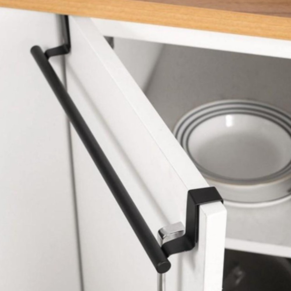 수건걸이 대형 블랙 하부장걸이 문걸이행거 행주건조대